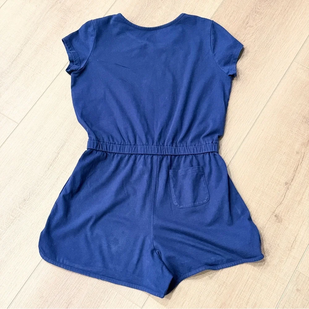 Polo Ralph Lauren Girls Navy Blue Cotton Jersey Pony Romper Girls M 8-10 - Picture 6 of 8